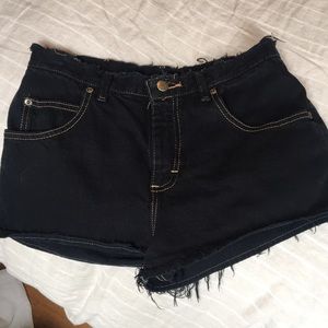 Urban outfitters Lee black denim shorts